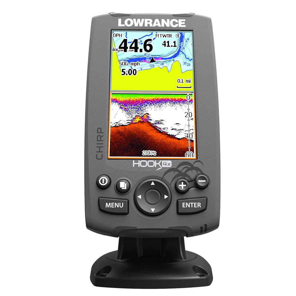 картинка Эхолот Lowrance Hook-4 Mid/High/DownScan GPS от магазина Fisherman Market