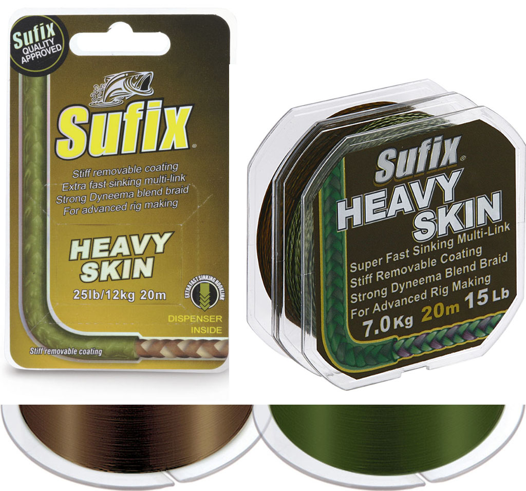 картинка Поводок карповый SUFIX Heavy Skin Green & Choc 20м от магазина Fisherman Market