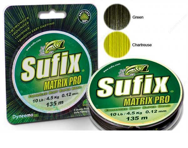 картинка Плетеный шнур SUFIX Matrix Pro Chartreuse 135м от магазина Fisherman Market