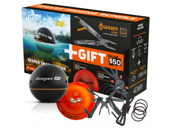 Беспроводной Deeper Smart Sonar PRO+ GLB, Christmas bundle 2018 with Gerber MULTITOOL