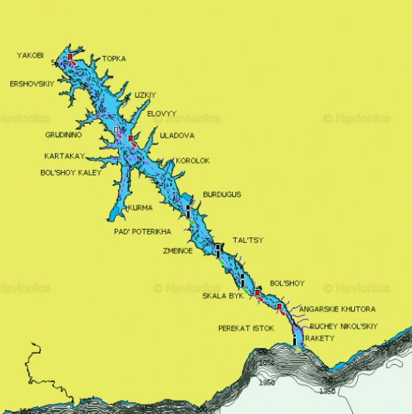 Карта NAVIONICS + 5G765S (Иркутское водохранилище)