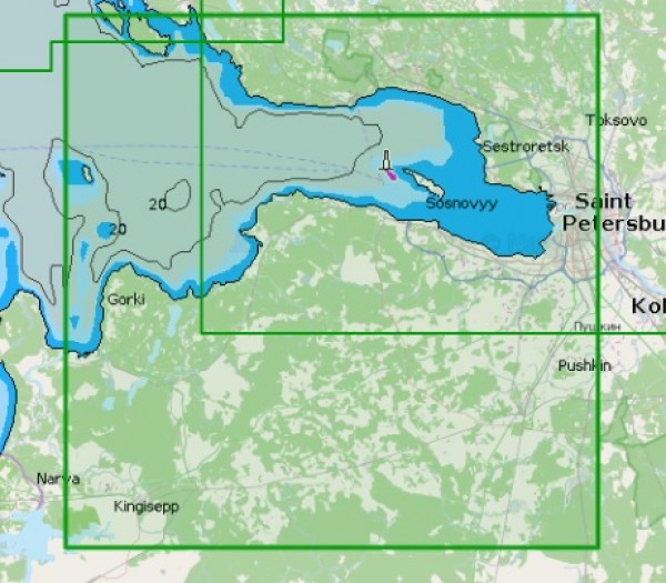 Карта NAVIONICS + 5G295S (Река Нева, Невская губа)