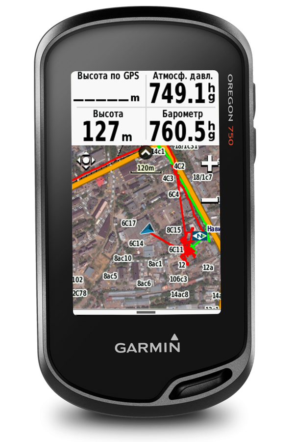 Туристический навигатор Garmin Oregon 750t с картами России ТОПО 6