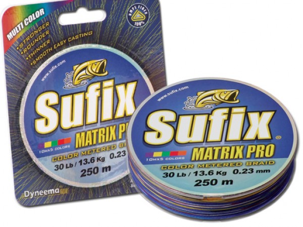 Плетеный шнур SUFIX Matrix Pro x6 Multi Color 100м 0.36мм 27.2кг